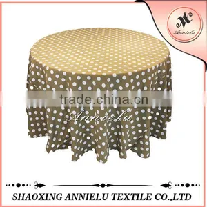 Wholesale 120" Palka Dots Burlap Wedding Table Cloth thumbnail-1