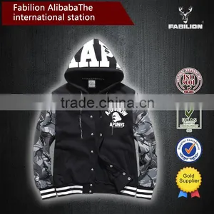 2015 Hot Whosale High Quality Cardigan Embroidery With Hood Camouflage for Insert Hoodie thumbnail-2
