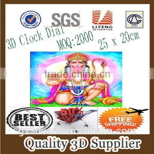 Guangzhou Lifeng China Large 3d Lenticular Wall Clock Dial Design/OK3D Plastic Roud Shape Clock Dial/lenticular Wall 3d Clock di thumbnail-1