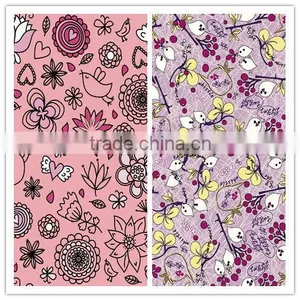 Hot Selling Polyester Fabric/mini Matt Flower Printed Fabric for Table Cloth thumbnail-1