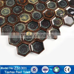 Wholesale Lowest Prcie Hexagon Mosaic Tile for Swim Pool in China thumbnail-3