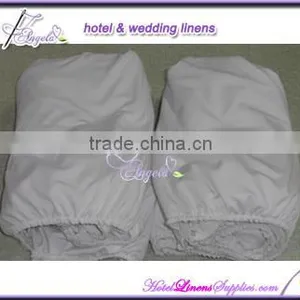 White Spandex Table Covers, White Lycra Table Covers, Fitted Stretch Table Covers for Round Banquet Tables(top Dia-5' or 6') thumbnail-3