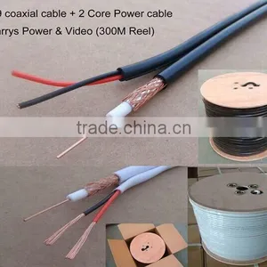Telecommunications Cctv Cable Full Copper Rg59 Coaxial Cable 2dc Power Insulation Foam China Supplier thumbnail-1