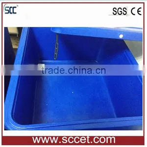 600L Blue Insulated PE Fish Cooler, Fish Cooler Bins for Carry Frozen Food or Fish thumbnail-2