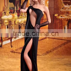 Temptlife Brand Glossy Black Temptation Lingerie Sexy Bodystocking Ecomerce Ladies Black Fishnet Sexy Lingerie Bodystock thumbnail-4