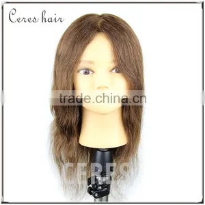 Accept Custom Hairdressing Practice Human Hair Mannequin Head Training Head With Clamp thumbnail-1