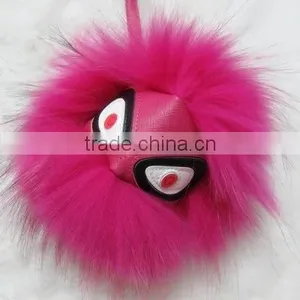 Top Quality Monster Keychain Fur Pom Pom Ball thumbnail-4