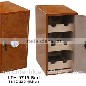 High Glossy Finish Antique Small Wooden Red Wine Cabinet thumbnail-1