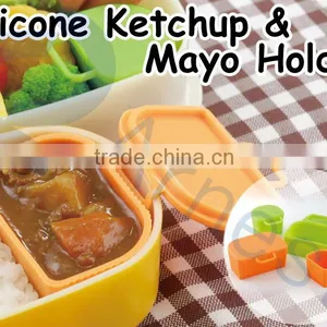Kitchenware Lunch Bento Box Tools Accesories Food Cups Set Dividers Silicone Kechup Mayo Sauce Case Microwave Safe Container thumbnail-1