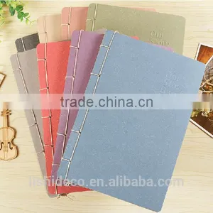 Sew Binding Pure Color Kraft Paper Notebook Quality Choice thumbnail-1