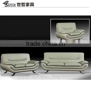 2015 Modern Furniture Leather Corner Sofa With Movable Headrest thumbnail-1