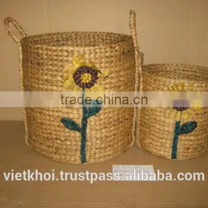Round Seagrass Basket (website: Vietkhoico.ltd) thumbnail-2
