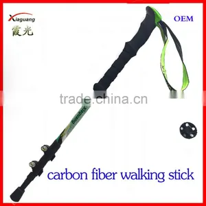 Cheap Three Sections Carbon Fiber Telescopic Trekking Pole Nordic Walking Stick thumbnail-4