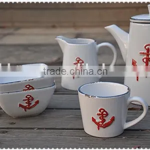 Ceramic Anchor Design Pot for Marine Style thumbnail-2