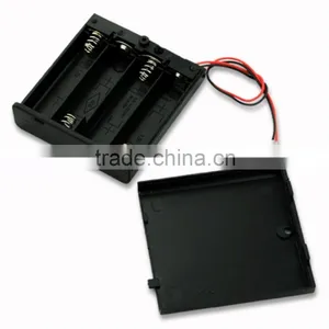 Battery Tray 4 AA Stud and Socket 4AA Plastic Battery Holder Plastic Battery Case thumbnail-2
