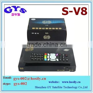 Factory Price Original S V8 HD Receiver S-v8 Support USB WIFI,YOUTUBE,YOUPORN,WEB TV thumbnail-1