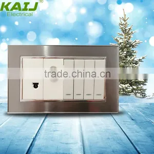 Pakistan Wall Electrical 4 Gang Switch One Satellite Socket thumbnail-4