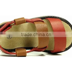 High Quality Brown Crochet Baby Open Sandals With Genuine Leather thumbnail-2