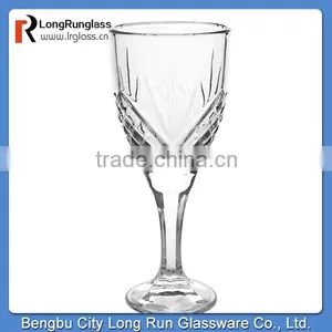 LongRun Wholesale Personalized Clear Glass Cup Old Fashioned Stemmed Red Wine Glassware thumbnail-1