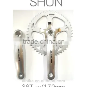Taiwan Made SHUN Single Chainring 5-arm Steel 36T Chainwheel Alloy Crank thumbnail-1