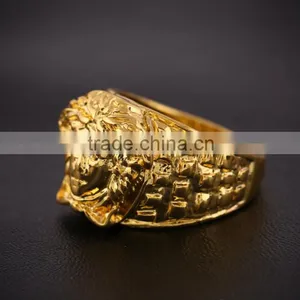 Wholesale Fashion Man Medusa Gold Men's Ring thumbnail-1