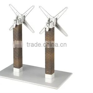Double Foot Aluminum Square Tube for Wicker Table Base CS207-80 Leather Wicker thumbnail-2