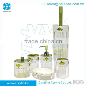 Tooth Brush, Set or Separate of Tumbler Cotton Jar Lotion Dispenser Soap Dish Acrylic Bathroom Accessory thumbnail-4