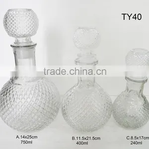 750ml 400ml Wine Glass Pot With Glass Lid thumbnail-1