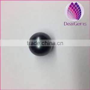 14mm Black Round Half Hole Natural Shell Pearls Beads for Earring Making thumbnail-1