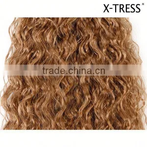 27 Strawberry Blond Modern Style Excellent Quality Long Curl High Tempreture Flame Retardant Synthetic Hair Extension Weaves thumbnail-4