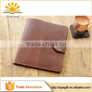 Real Leather Removable Pages Refillable Business Notebooks With Pen Loop Portfolio thumbnail-2