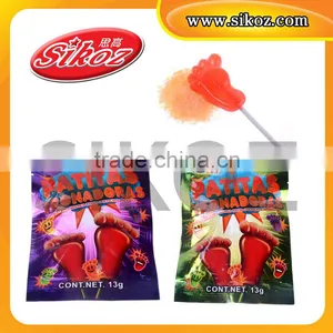 10g Foot Shape Lollipop Magic Popping Candy SK-P321 thumbnail-1