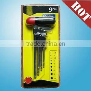 2012 Fashionable S.A.E and Metric 9 PCS T Handle Hex Key thumbnail-1