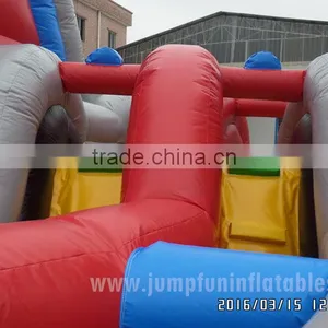 Inflatable Slide Cars 2016 Big Inflatable Fun City Inflatable Slide and Obstacle Course 2 Lane Sliders thumbnail-4
