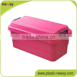 Rectangle Plastic Storage Box With Lid and Handle thumbnail-2
