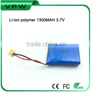 Wholesales 3.7V 1300mAh Rechargeable Li-ion Polymer Battery Cell thumbnail-1