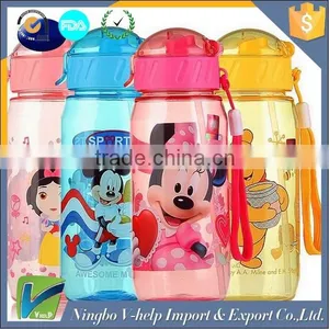 Wholesale Children Plastic Water Bottle With Food Grade Silicne Straw thumbnail-1