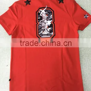 100% Cotton Men's T-shirt 180gsm Embroidered Logo thumbnail-1