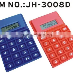 8 Digit Foldable Pocket Calculator Silicone Solar Calculator With Custom Logo thumbnail-1