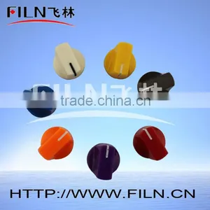 Plastic Red Round Metal Guitar Knobs thumbnail-1
