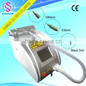 Q Switched Nd Yag Laser Tattoo Removal Machine EVERSUN 532nm / 1064nm Nd Yag Tattoo Laser Removal Machine Ruby Laser Q-switch Laser Mole Removal Machines thumbnail-1