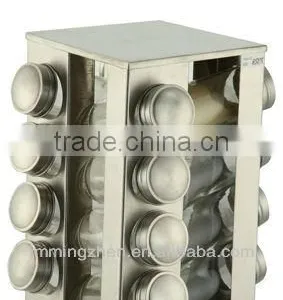 17pcs Revolving Glass Spice Set,glass Seasoning Bottle,glass Spice Set thumbnail-1