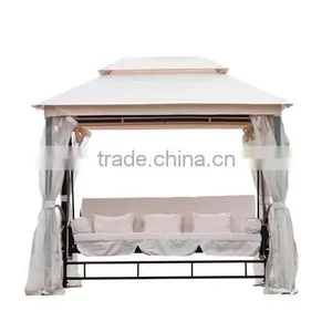 Outdoor 3 Person Patio Daybed Canopy Gazebo Swing thumbnail-1