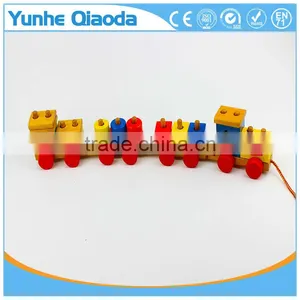 Colorful Wood Stocking Train Toys Geometric Building Blocks Education Gift thumbnail-1