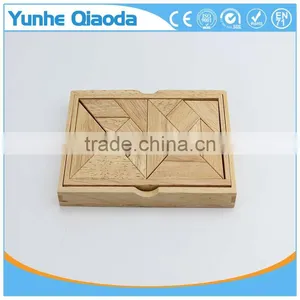 Top Quolity Wooden Tangram Jigsaw Puzzle - Unique Wooden Toys for Kids and Adults Gifts thumbnail-1