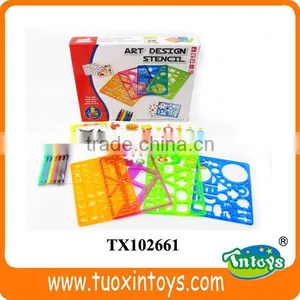 Plastic Kid Flower Drawing Stencil Set thumbnail-3