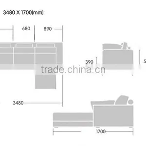 SFA00011 Cheap Corner Sofa for Sale,Two Seat Home Sofa Bed,Fashionable Corner Sofa thumbnail-3
