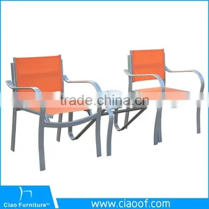 Commercial Mesh Coffee Set Aluminum Outdoor Furniture thumbnail-1
