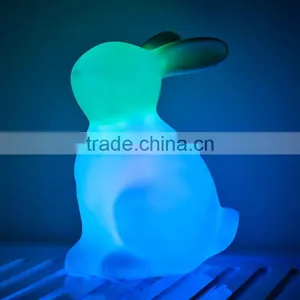 Easter Decoration Bunny Colorful Lamp Mini Sensor Night Light for Children Lights thumbnail-3