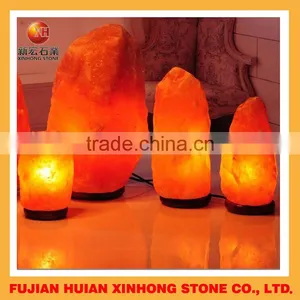 Himalayan Rock Angel Salt Stone Lamp With Wooden Base for Home Life thumbnail-2